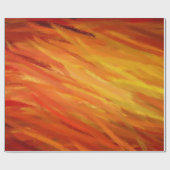 イエローオレンジ抽象芸術ア絵画ート ラッピングペーパー (フラット)