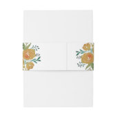 イエローオレンジ牡丹とバラモノグラム結婚ズ 招待状ベリーバンド (裏面例)