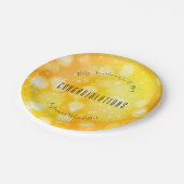 イエローオレンジ男女兼用テンプレートベビーシャワー ペーパープレート (アングル)