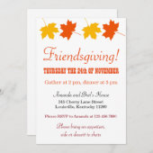 イエローオレンジ紅葉フレンドリー 招待状 (正面/裏面)