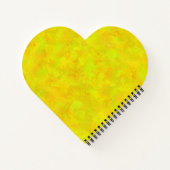 イエローオレンジ緑の抽象芸術パターン ノートブック (裏面)