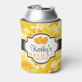 イエローオレンジ迷彩柄カモフラージュブライダルシャワー 缶クーラー (缶裏面)