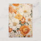 イエローオレンジ&アイボリーフローラ結婚ズゲスト詳細 エンクロージャーカード (裏面)