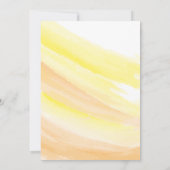 イエローオレンジ ウォーターカラースプラッシュ ウェディング 招待状 (裏面)
