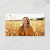 イエローオレンジQRコードフォトモノグラムソーシャルメディア 名刺 (裏面)