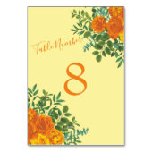 イエローオレン結婚ジのフローラバラ テーブルナンバー (正面)