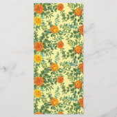 イエローオレン結婚ジのフローラバラ メニュー (裏面)