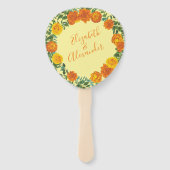 イエローオレン結婚ジフローラ ハンドファン (正面)