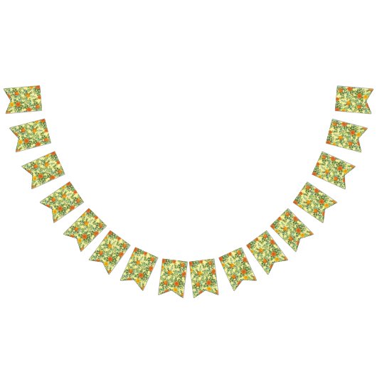 イエローオレン結婚ジフローラ バンティングフラッグ (全)