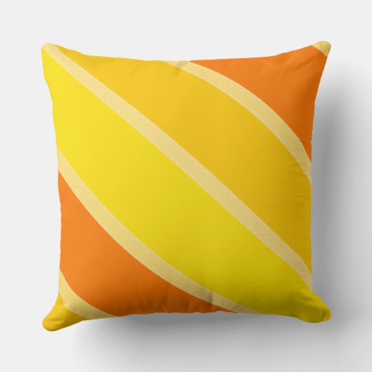 イエローオレ鮮やかンジシェーズラジアントデザイン クッション (裏面)