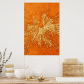 イエローオンオレンジペイントボール ポスター (キッチン)