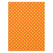 イエローオンオレンジ水玉模様パターンデザイン テーブルクロス (正面)