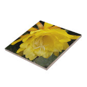 イエローオーキッドサボテン開花フローラ タイル (側面)