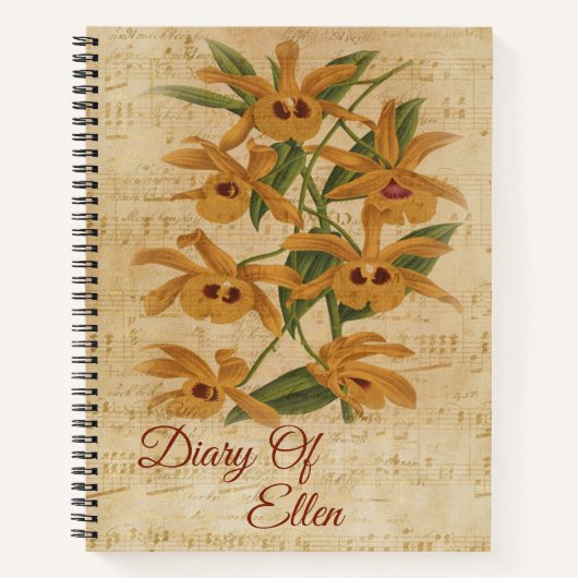 イエローオーキッドブランチイン開花日記 ノートブック (正面)