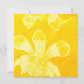 イエローオーキッド葬儀サンキューカード 招待状 (裏面)