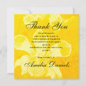 イエローオーキッド葬儀サンキューカード 招待状 (正面)