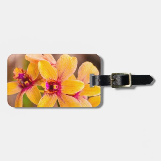 イエローオーキッド,ラワイ,カウアイ,ハワイ ラゲッジタグ (正面横)