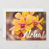 イエローオーキッド，ラワイ，カウアイ，ハワイ 招待状 (正面)