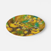 イエローオーキンスマジカル金ゴールドスパークルススターズグリーン ペーパープレート (アングル)