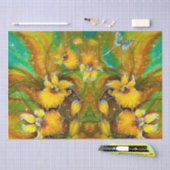 イエローオーキンスマジカル金ゴールドスパークルススターズグリーン 薄葉紙 (クラフト)