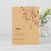 イエローオークレラインスケッチフローラデイトカードを保存 サンキューカード (スタンド正面)