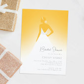 イエローオートクチュール結婚ズドレスブライダルシャワー 招待状