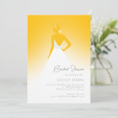 イエローオートクチュール結婚ズドレスブライダルシャワー 招待状 (スタンド正面)