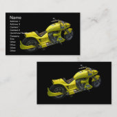 イエローオートバイビジネスカード 名刺 (正面/裏面)