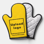 イエローオーブンミットのビジネス名とロゴ 鍋つかみ (正面/裏面)