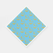 イエローオールドワールドアゲハチョウバタフライパターン スタンダードランチョンナプキン (角)