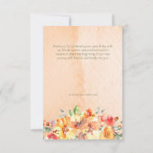 イエローオ素朴レンジ&ピーチバラズ結婚ズ サンキューカード (裏面)