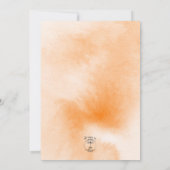 イエローオ素朴レンジ&ピーチバラズ結婚ズ 招待状 (裏面)