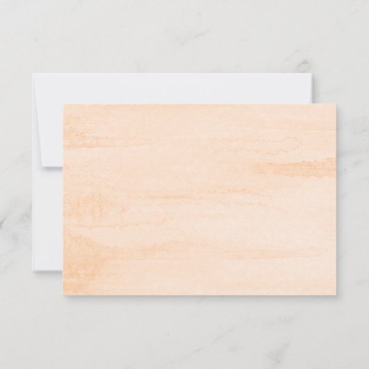 イエローオ素朴レンジ&ピーチバラズ結婚ディナー 出欠カード (裏面)