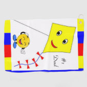 イエローカイトゴルフタオル#1パパ ゴルフタオル (横)