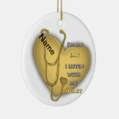 イエローカスタムハートオーナメント セラミックオーナメント (右)