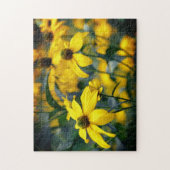 イエローカットリーフコンフロアーフローラ写真 ジグソーパズル (縦)