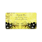 イエローカッパーブラックミュージカルフローラ差出人住所 ラベル (正面)