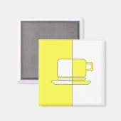 イエローカップとホワイトカップ マグネット (正面/裏面)