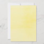 イエローカップケーウォーターカラー30th誕生日パーティー 招待状 (裏面)