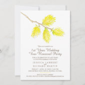 イエローカトキン春結婚第一発願の更新パーティー 招待状 (正面)