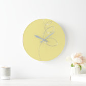 イエローカナリア結晶グレーインフィニティダイヤモンド ラージ壁時計 (ホーム)