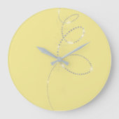 イエローカナリア結晶グレーインフィニティダイヤモンド ラージ壁時計 (正面)
