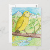 イエローカナリア ポストカード (正面/裏面)