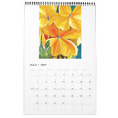 イエローカラーの水の色のアートカレンダーSacha Grossel カレンダー (3月 2027)