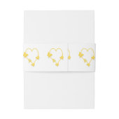 イエローカラーバタフライハート結婚デザイン 招待状ベリーバンド (裏面例)