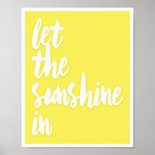 イエローカラーブロックに太陽の光を ポスター (正面)