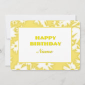 イエローカラーミーデイジー誕生日カード シーズンカード (正面)