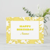 イエローカラーミーデイジー誕生日カード シーズンカード (スタンド正面)