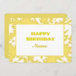イエローカラーミーデイジー誕生日カード シーズンカード