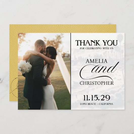 イエローカリフォルニアパスポート サンキューカード (正面/裏面)